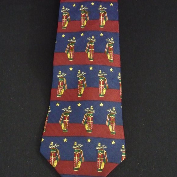 Lot of 6 Tommy Ties 3 Golf Theme Classic Silk - Picture 9 of 15